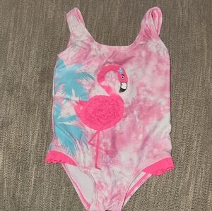 Hurley Pink Flamingo Kids Swim One Piece